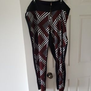 Patterned front pants